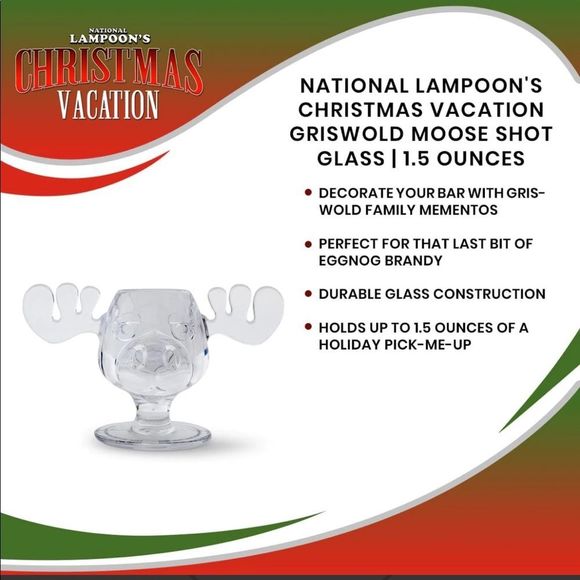 National Lampoon's Christmas Vacation 1.5 oz. Moose Shot Glass Set (2 total) - Picture 4 of 4